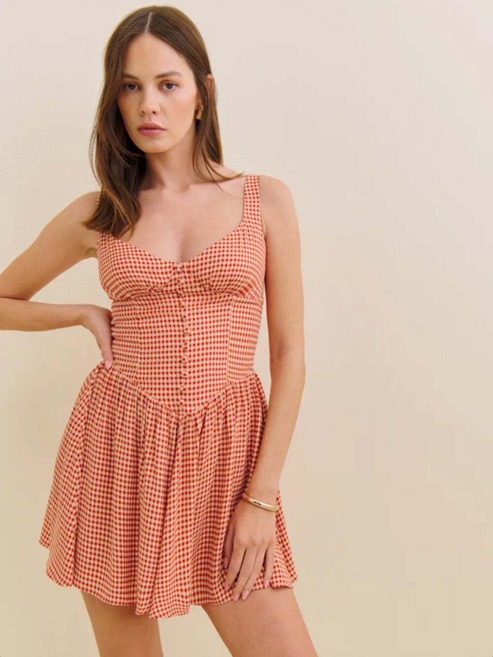 Wynn Dress in Strawberry Check